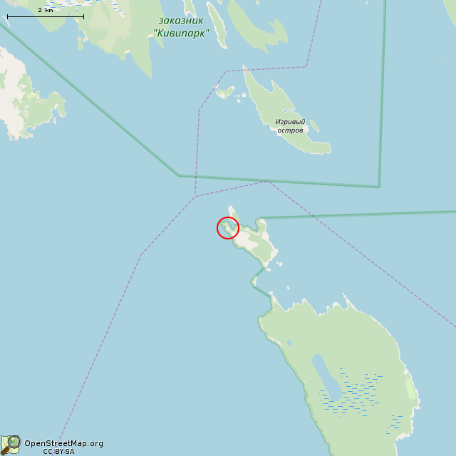 Карта где находится Заброшенная лоцманская станция в мелком масштабе