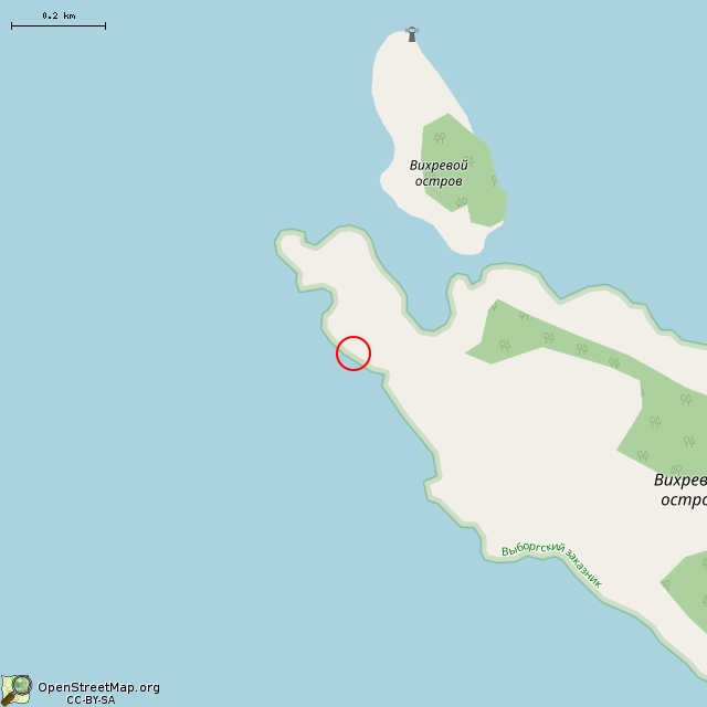 Карта где находится Заброшенный ДОТ в среднем масштабе