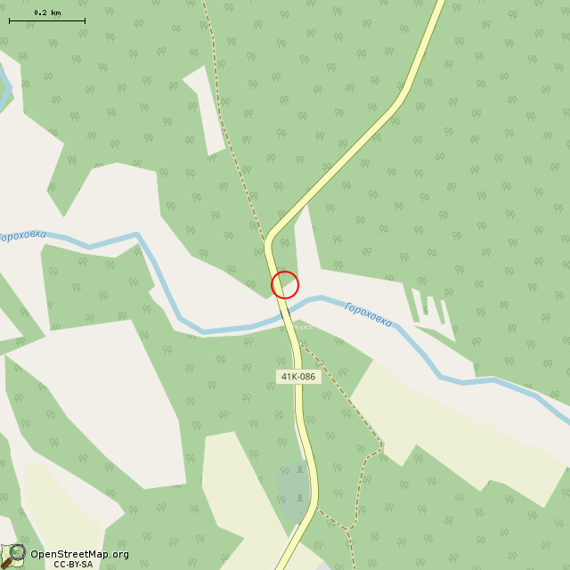 Карта где находится ДОТ Ка 6 в среднем масштабе