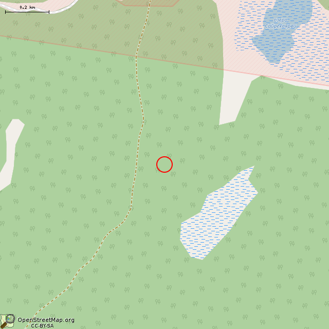 Карта где находится БЗОТ КаУР в среднем масштабе