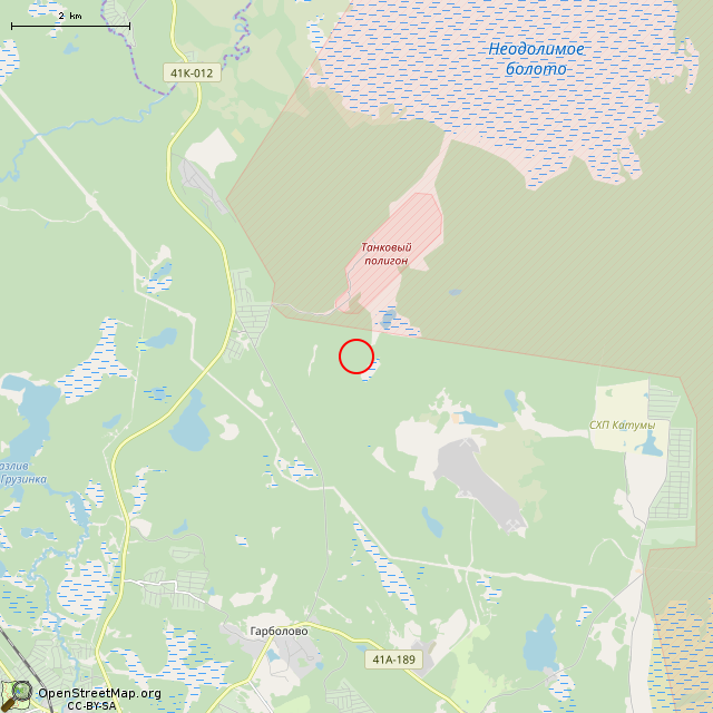 Карта где находится БЗОТ КаУР в мелком масштабе