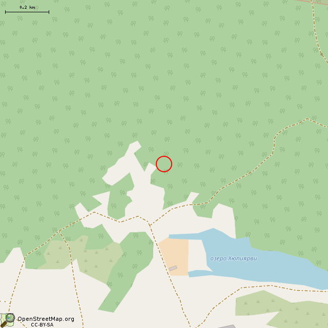 Карта где находится ДОТ (НП) № 1010 КаУР в среднем масштабе