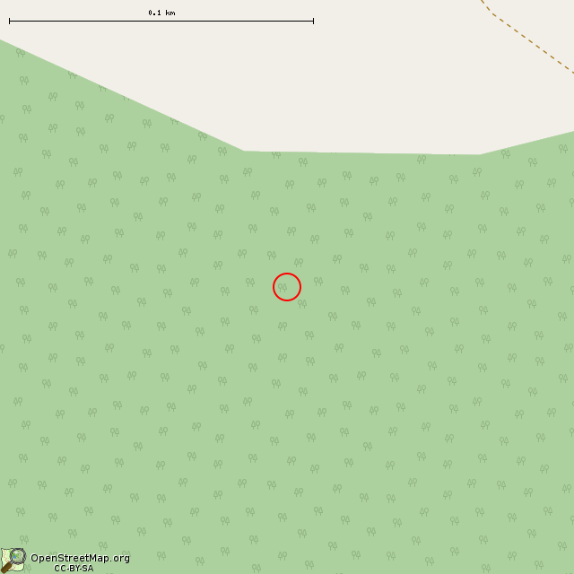 Карта где находится ДОТ № 822 КаУР в крупном масштабе
