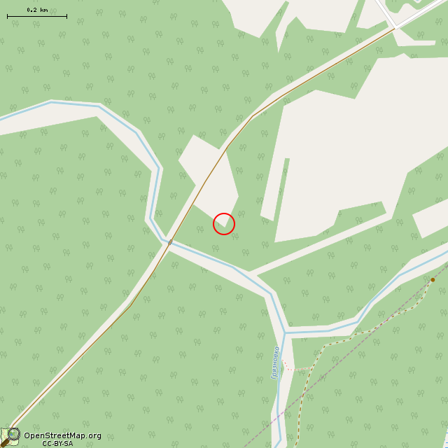 Карта где находится Разрушенные ДОТы в среднем масштабе