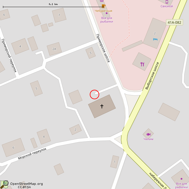 Карта где находится Колодец (Приморск) в крупном масштабе