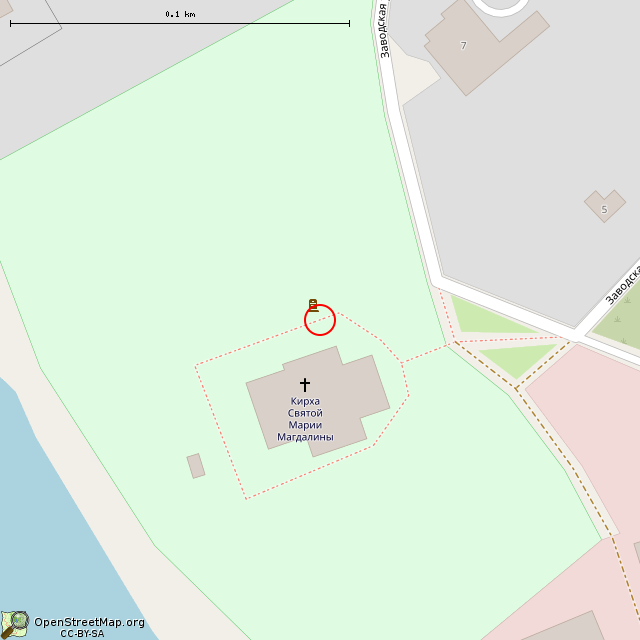 Карта где находится Парус и крест (Приморск) в крупном масштабе