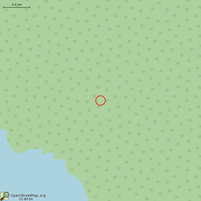 Карта где находится Остатки основания для корабельного орудия в среднем масштабе