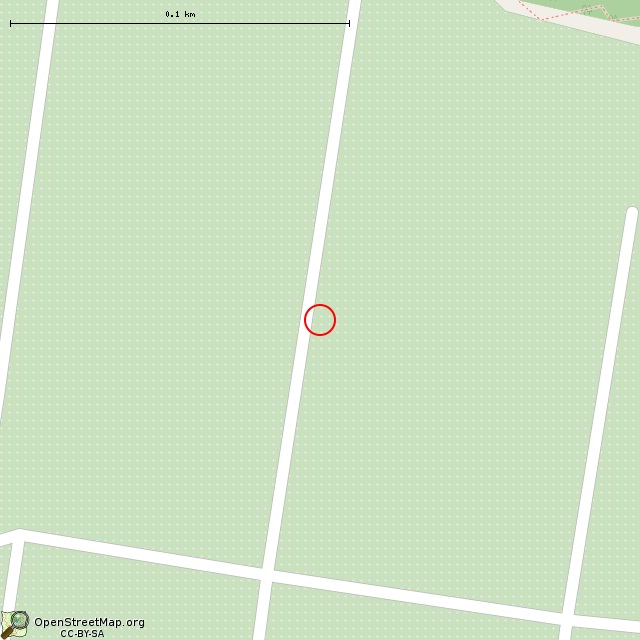 Карта где находится Ложный ДОТ КаУР в крупном масштабе