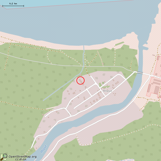 Карта где находится Склады ПХД (Морье) в среднем масштабе