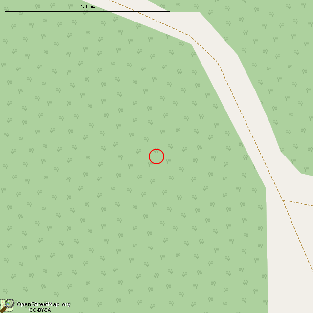 Карта где находится ДОТ № 53 КаУР в крупном масштабе
