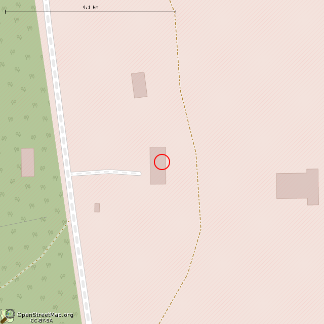 Карта где находится Заброшенный КП в крупном масштабе