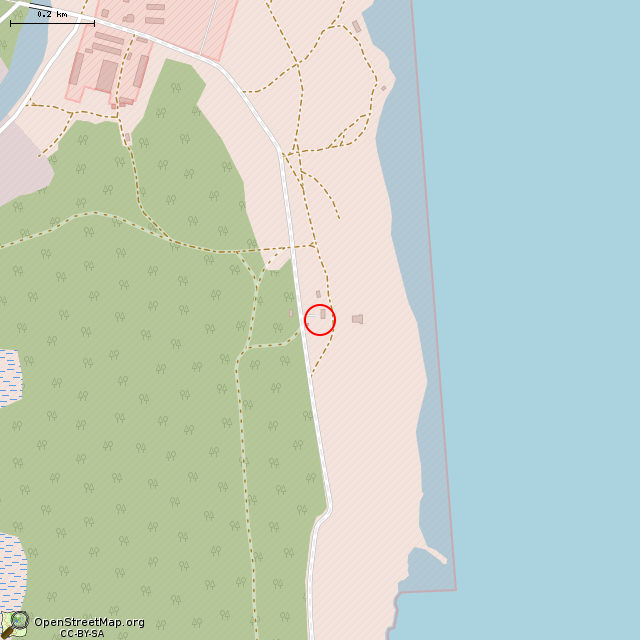 Карта где находится КП-1 в среднем масштабе