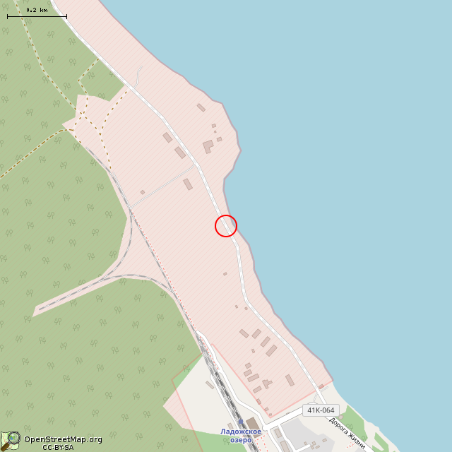 Карта где находится Закрытый участок дороги в среднем масштабе