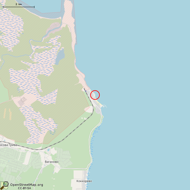 Карта где находится Командно-дальномерный пост в мелком масштабе