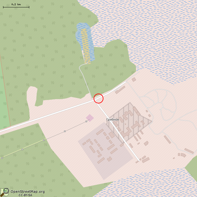 Карта где находится ДОТ в среднем масштабе