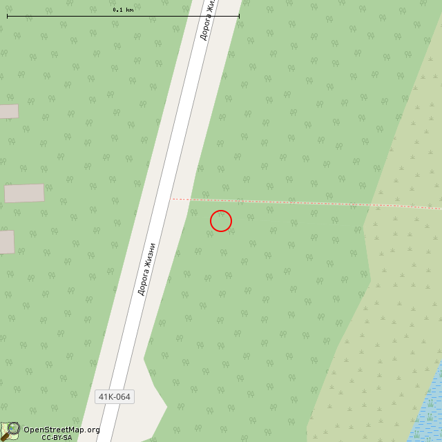 Карта где находится Полянка с огневыми точками     | военный объект, заброшенный, неиспользуемый объект, долговременная огневая точка (дот) в крупном масштабе