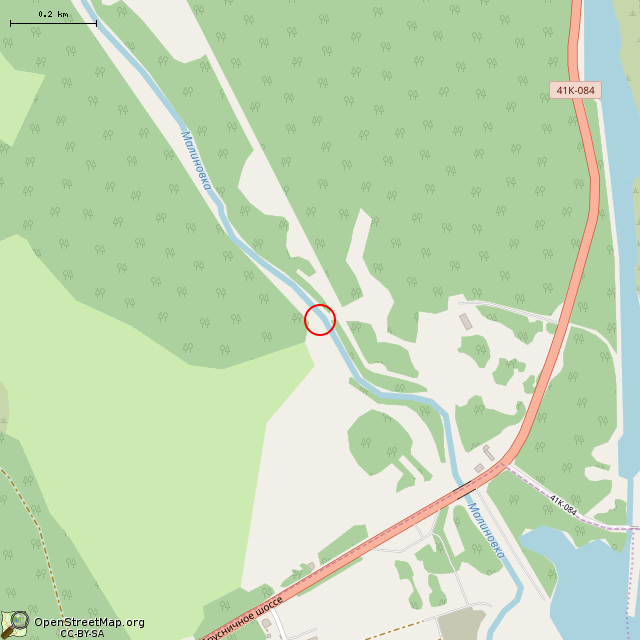 Карта где находится Разрушенный мост в среднем масштабе