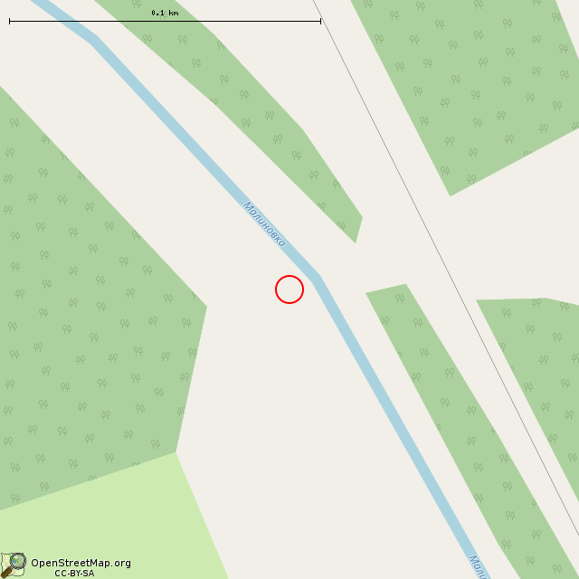 Карта где находится Разрушенный мост в крупном масштабе