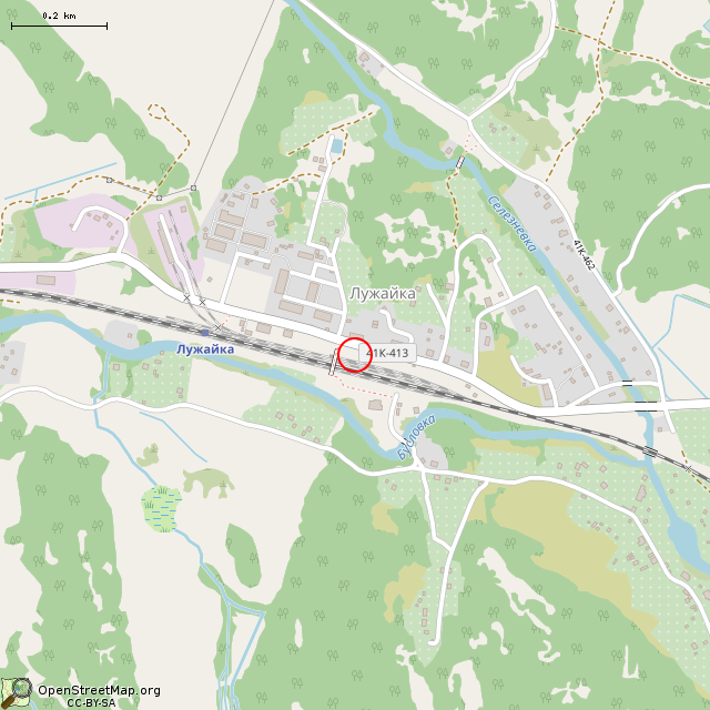 Карта где находится Фундамент бывшего здания таможни (Лужайка)      | развалины, руины, заброшенный, неиспользуемый объект в среднем масштабе