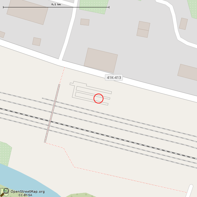 Карта где находится Фундамент бывшего здания таможни (Лужайка)      | развалины, руины, заброшенный, неиспользуемый объект в крупном масштабе