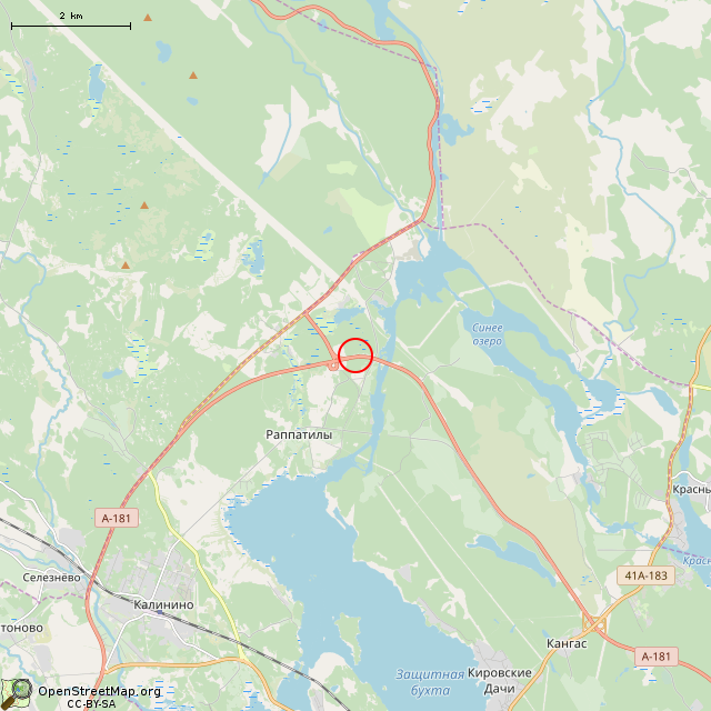 Карта где находится Западный Тет-де Пон, 1914–1917. ОП при Рунолина (Выборг) в мелком масштабе