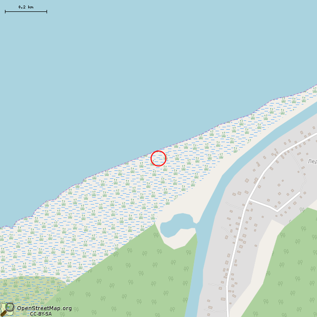 Карта где находится Остатки ж/д рельсов от Дороги жизни в среднем масштабе