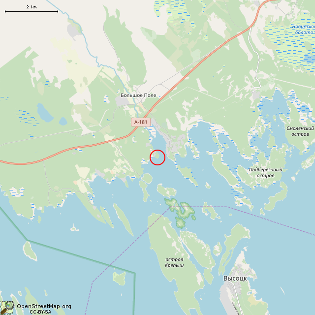 Карта где находится Историческая реконструкция капища викингов. в мелком масштабе