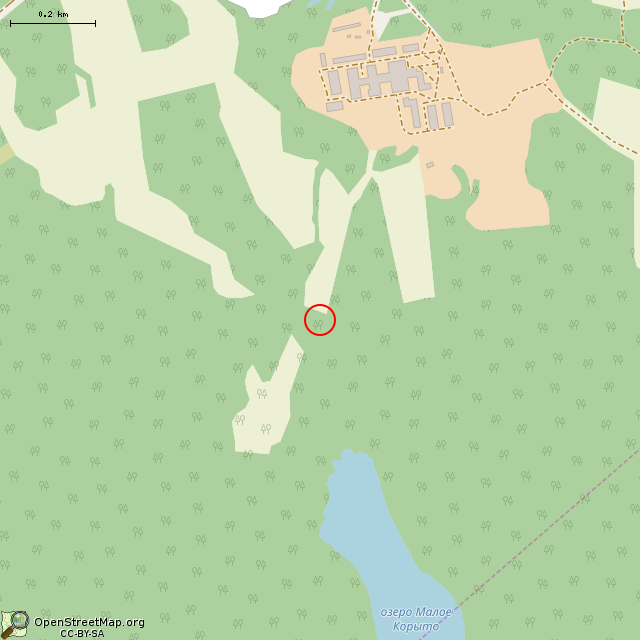 Карта где находится Очистные сооружения в среднем масштабе