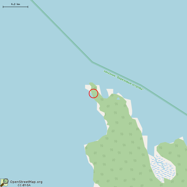 Карта где находится Старый финский маяк в среднем масштабе