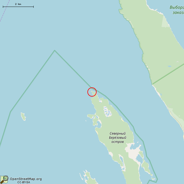 Карта где находится Старый финский маяк в мелком масштабе