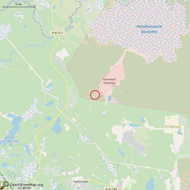 Карта где находится ДОТ в мелком масштабе