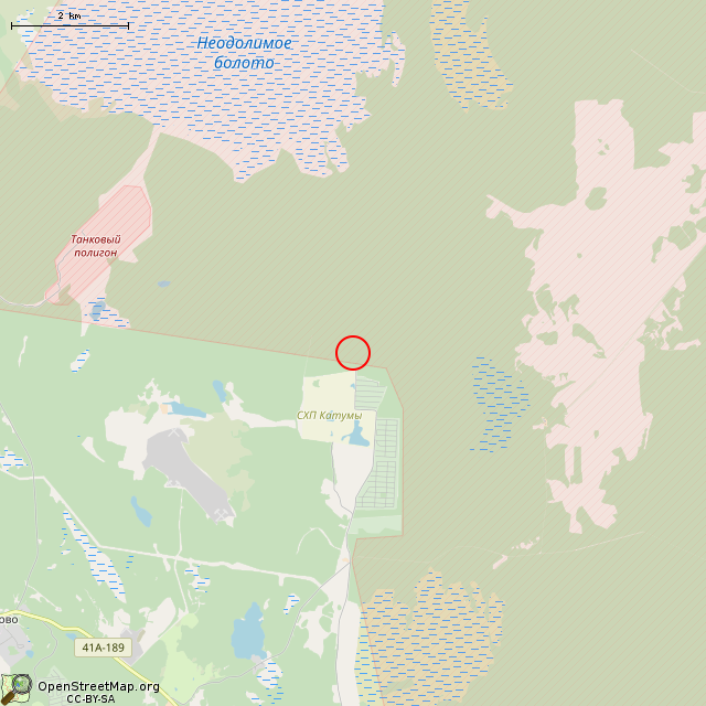 Карта где находится БЗОТ КаУР в мелком масштабе