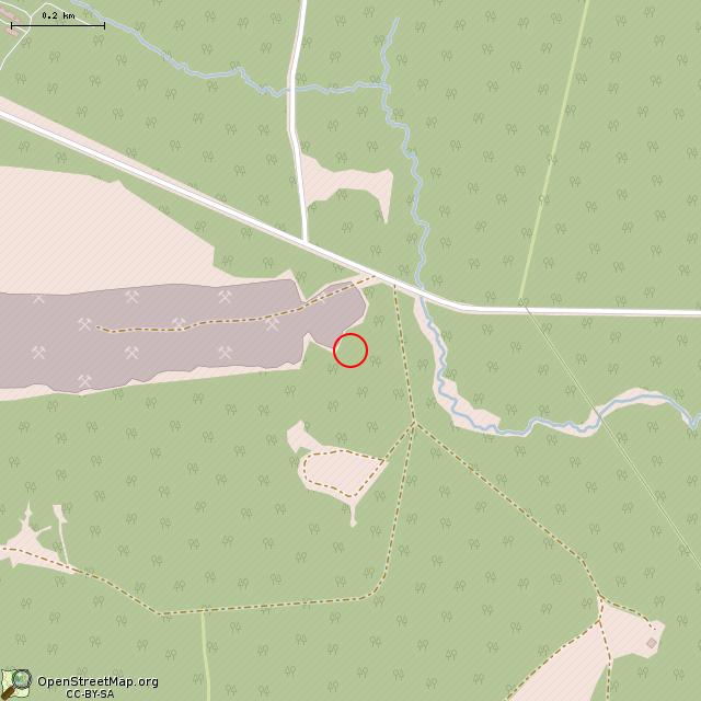 Карта где находится Башенный ДОТ КаУР в среднем масштабе