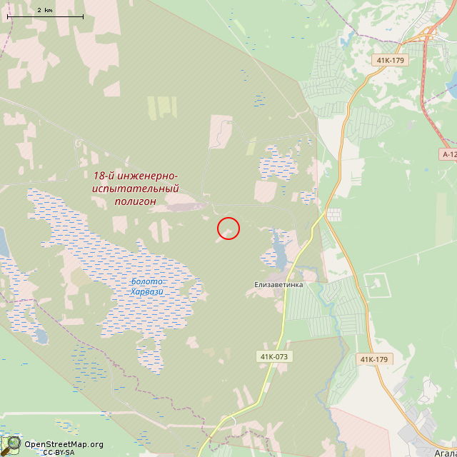 Карта где находится АПК «Ракета» КаУР в мелком масштабе