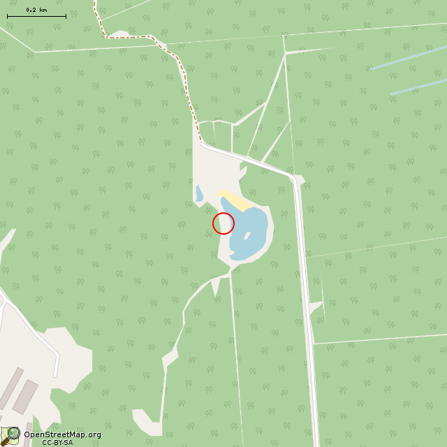 Карта где находится ДОТ № 454 КаУР в среднем масштабе