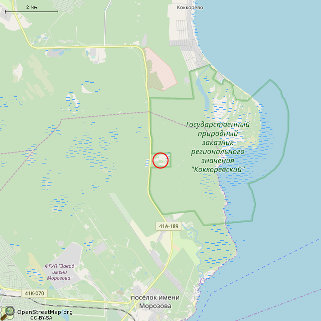 Карта где находится Бывший ЗРК в мелком масштабе