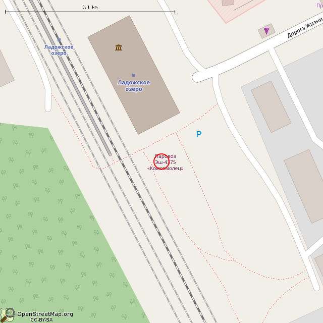 Карта где находится Дровоколка (Ладожское Озеро) в крупном масштабе