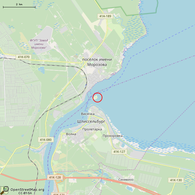 Карта где находится Орудийное основание в мелком масштабе