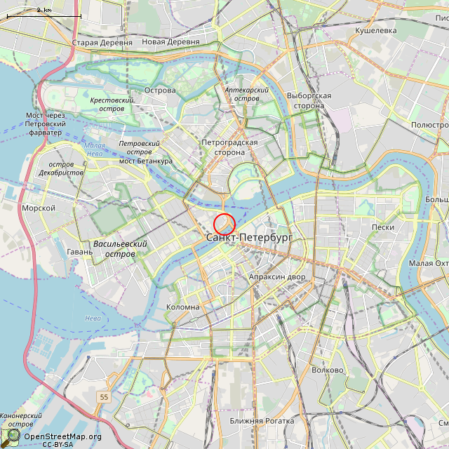 Карта где находится Истуканы (Санкт-Петербург) в мелком масштабе
