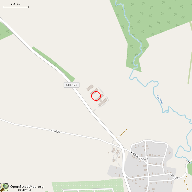 Карта где находится Заброшенная ферма в среднем масштабе