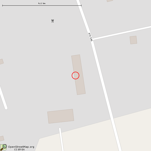 Карта где находится Заброшенное здание (Путилово) в крупном масштабе