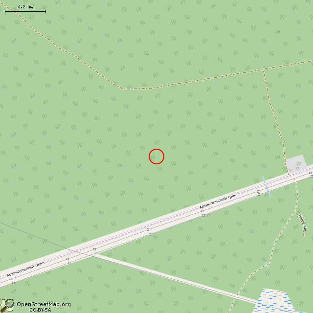 Карта где находится ЖБОТ Си-13 (Приладожское городское поселение) в среднем масштабе
