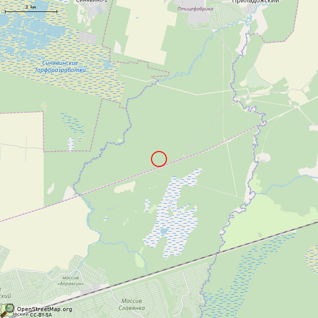 Карта где находится ЖБОТ Си-13 (Приладожское городское поселение) в мелком масштабе
