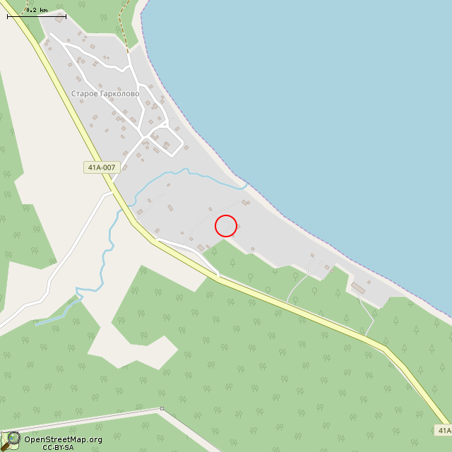 Карта где находится Башня Дибича (Старое Гарколово) в среднем масштабе