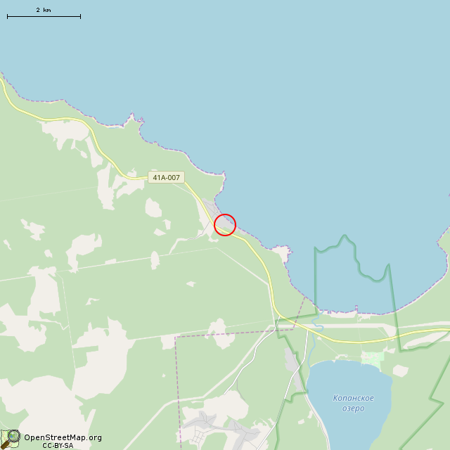 Карта где находится Башня Дибича (Старое Гарколово) в мелком масштабе