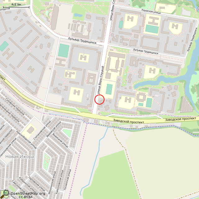 Карта где находится Мемориальная доска ДОТу Кл-8 КрУР (Санкт-Петербург) в среднем масштабе